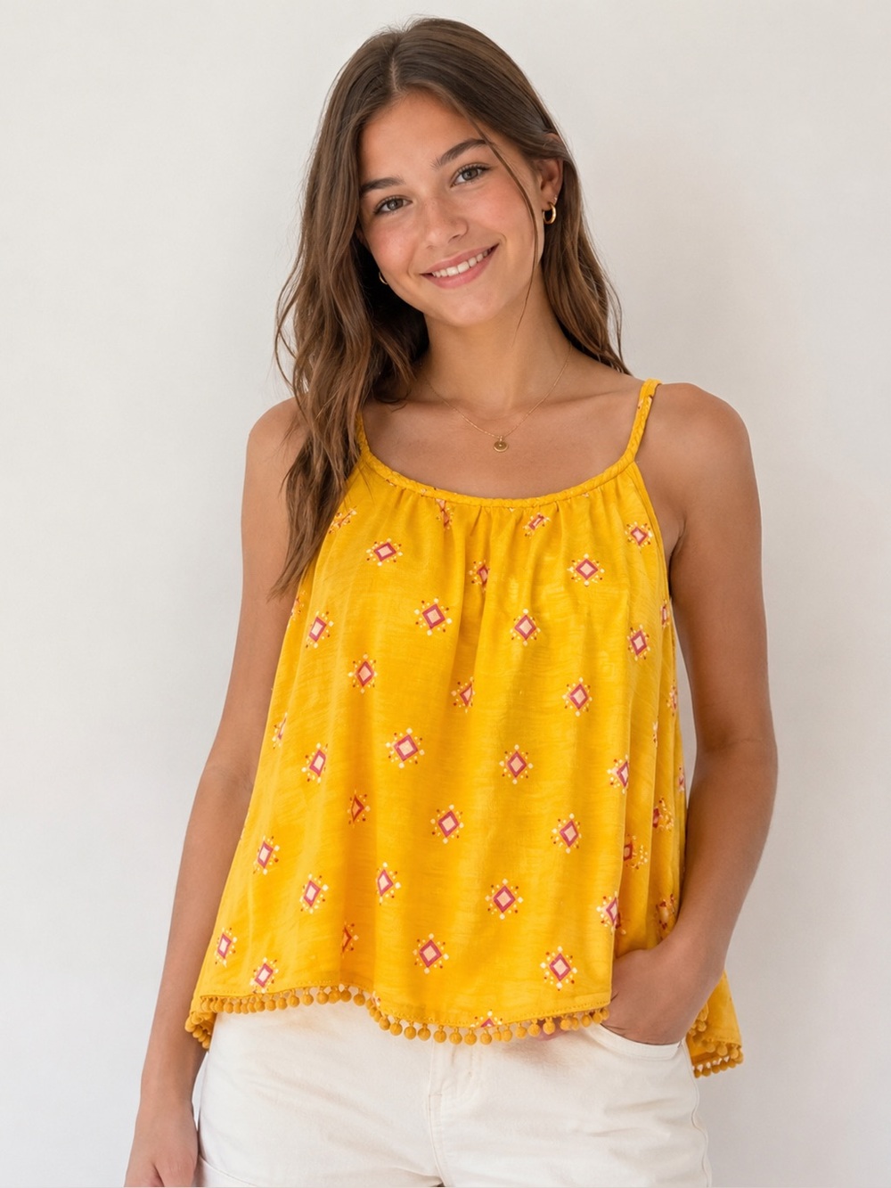 Old Navy Girls Mustard Yellow p Tank Top | Size XXL (16)